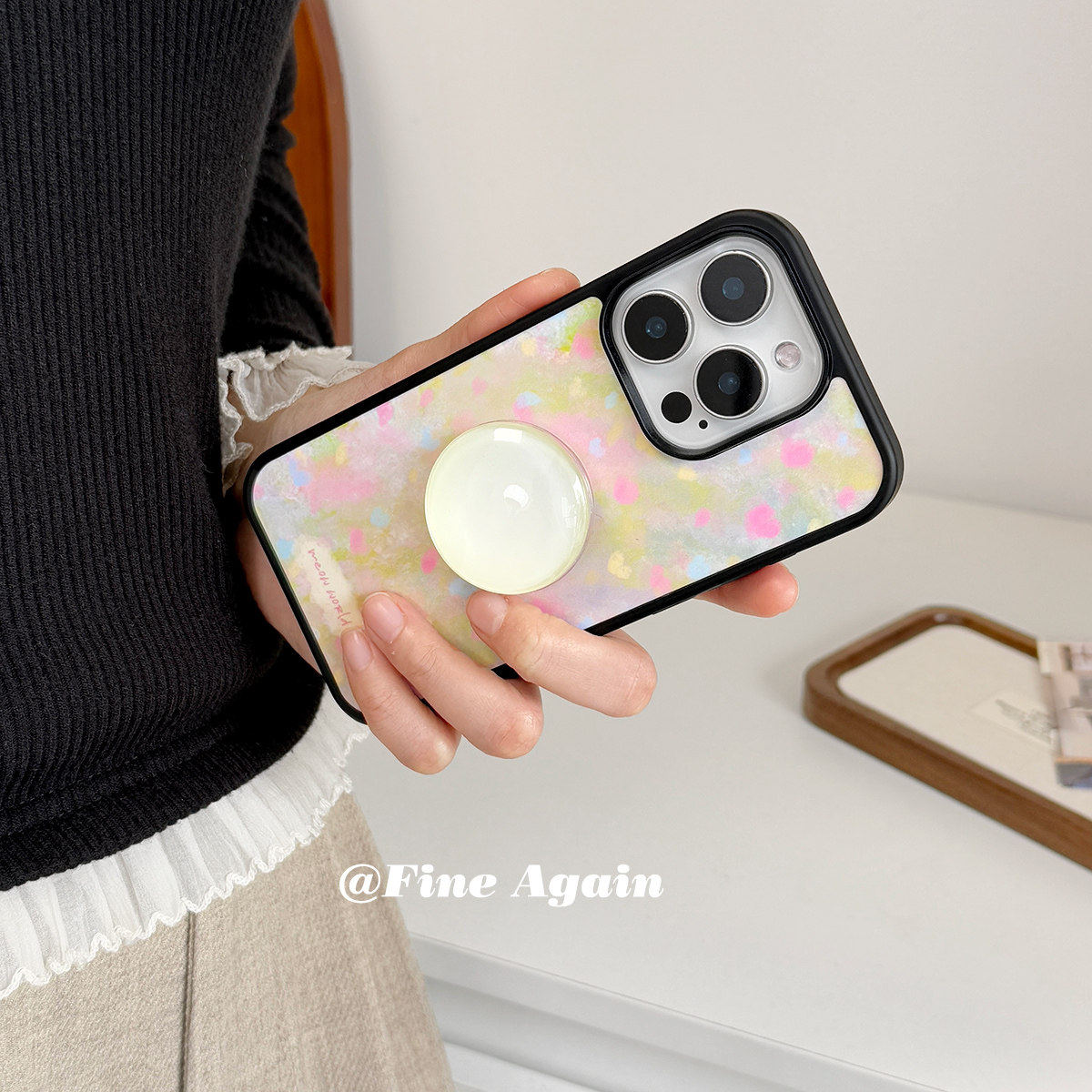 氛围感小众ins法式油画爱心满屏彩色小花适用苹果16ProMax手机壳iPhone15pro全包13少女心14Promax保护套,3C数码配件,手机保护套/壳,淘宝优惠券,粉丝福利购,淘宝优惠卷