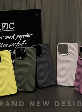 简约高级感肤感磨砂纯色软壳适用iphone17ProMax苹果16手机壳14立体15男女13