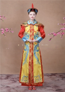 皇礼服皇帝清朝古装宫廷康乾服装运动会龙袍凤袍男汉服合唱打卡