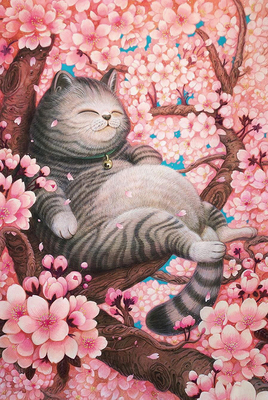 成年人儿童益智玩具樱花木质拼图