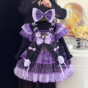 女童库洛米公主裙秋冬款小女孩洛丽塔连衣裙高级感生日礼服蓬蓬裙