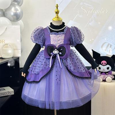 女童甜美卡通库洛米公主蓬蓬纱裙