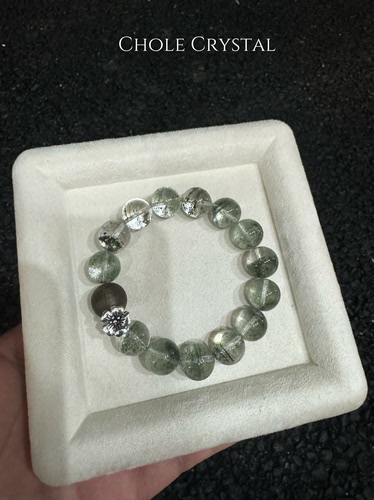 绿幽灵水晶聚财转运高级礼物手串