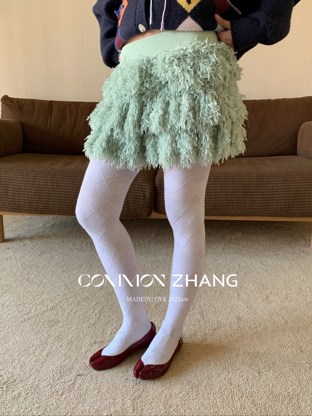 CZ ZHANG设计感法式复古毛绒层叠A字蛋糕半身裙华丽时尚优雅短裙