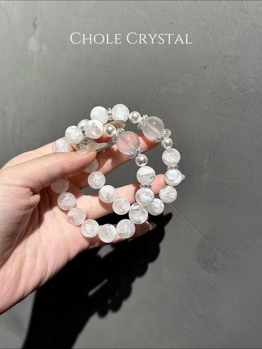 天然雪花幽灵手串女款轻奢小众设计感小清新高级闺蜜礼物手链首饰