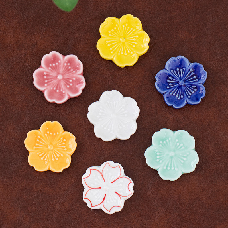 樱花季风陶瓷手绘筷托