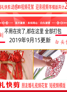 EDIUS婚礼快剪模板婚礼快节奏预告片开场10秒小视频婚礼模板合集