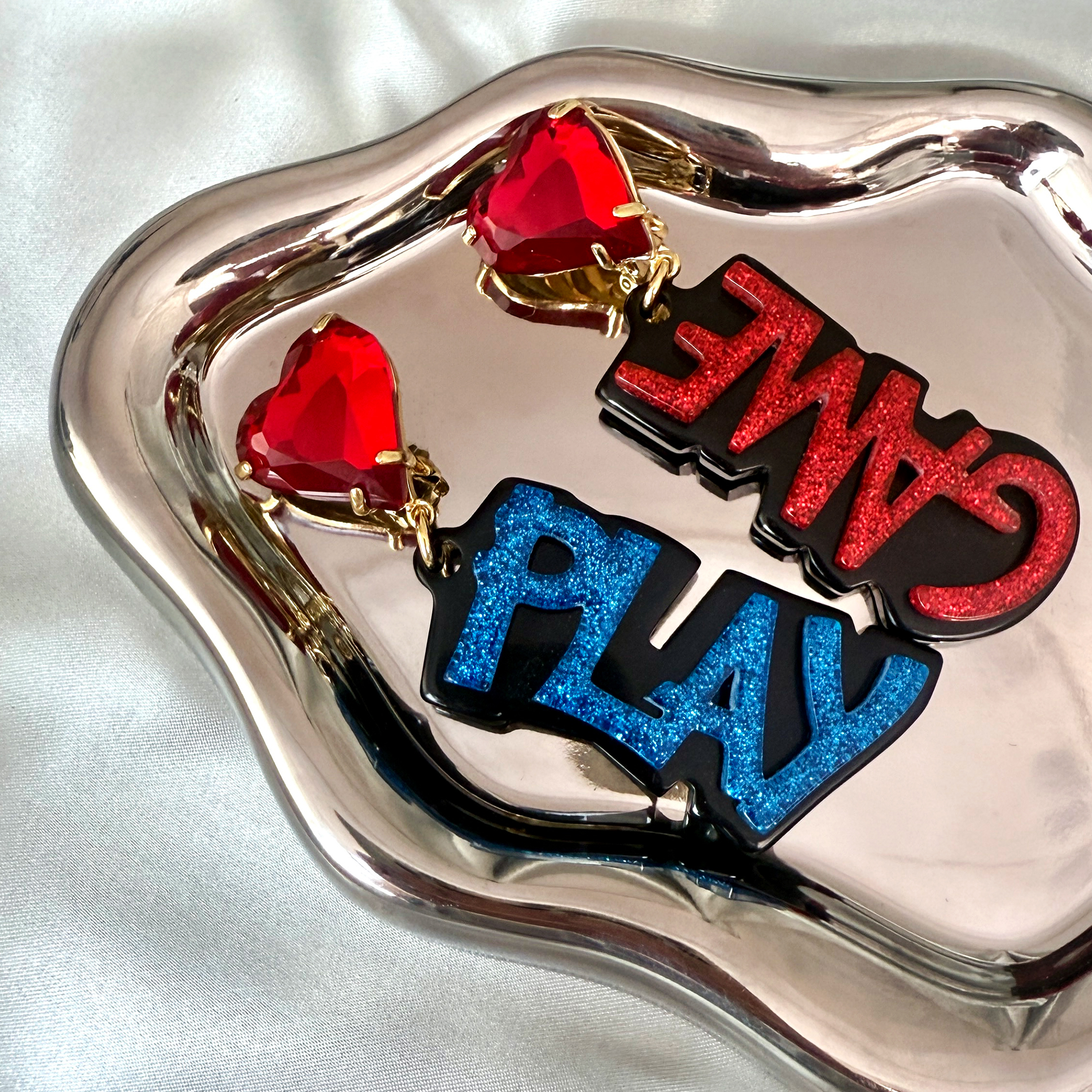 西班牙小众品牌BimbayLola趣味立体字母耳夹