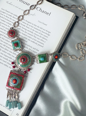 中古法产taratata南法风多彩项链