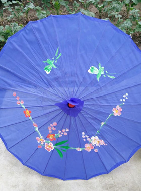 舞蹈伞工艺透明伞绢丝大红伞古典跳舞走秀学生装饰表演紫色仿古伞