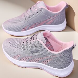 日日特卖批发店跨境2025年夏季新款网面鞋子女运动休闲鞋透气跑步鞋中老年妈妈鞋
