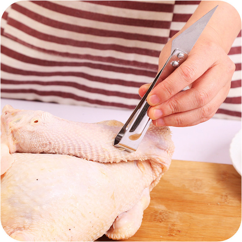 不锈钢多功能猪毛钳拔毛器厨房小工具拔毛夹拔毛钳猪毛夹鱼刺夹子