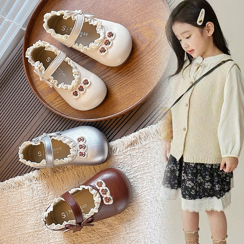 女童春鞋防滑软底儿童小皮鞋春季女童鞋子2026新款春款女宝公主鞋