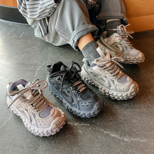 儿童运动鞋2025新款春秋款鞋子女童老爹鞋坦克鞋男童鞋榴莲轮胎鞋