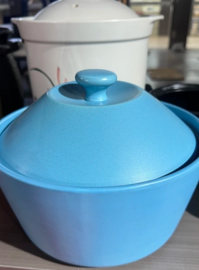 景德镇珍宝砂锅2614蓝色塔吉锅3.5升容量耐高温不裂家用炖锅