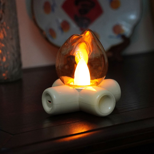 ins桌面摆件树桩柴火夜灯火堆灯生日礼物妇女节送男友女生仪式感