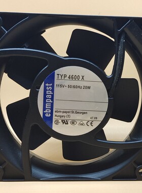 TYP 4600X 原装正品德国ebmpapst 115V 20W 120*120*38耐高温风扇
