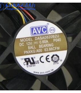 原装AVC 8020 12V 0.60A DASA0820B2U 8CM 4线PWM电脑CPU机箱风扇
