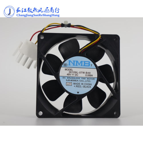 全新 日本NMB 9225 9.2CM 48V 3610NL-07W-B49双滚珠轴承散热风扇