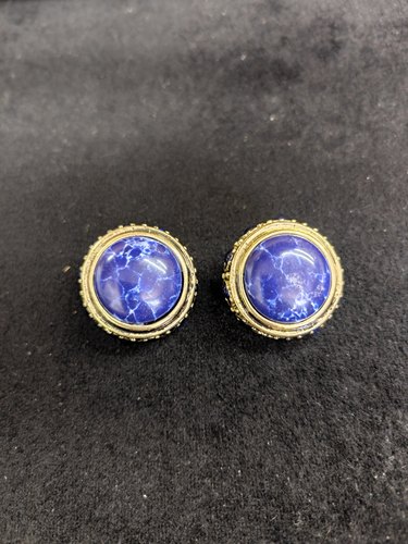 951-1000清仓微瑕中古复古高级珐琅耳环微镶立体大气耳饰爆款耳钉