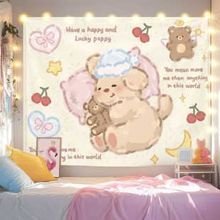 新款卡通挂布背景布卧室宿舍房间墙布改造布置床头画布海报装饰