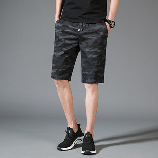 迷彩弹力五分裤 短裤 男宽松夏季 青年休闲裤 耐磨休闲短裤 男士