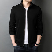 夹克男立领外套简约卫衣中青年潮流男装 户外运动风工作服上衣