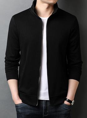夹克男立领外套简约卫衣中青年潮流男装户外运动风工作服上衣