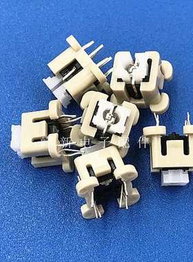 原装 8.5*8.5带橙色灯复位轻触开关 6脚带灯按键开关电源按钮微型