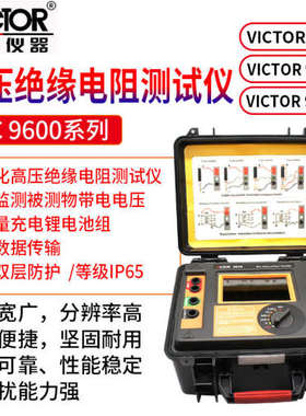 Victor/胜利VC 9600/9600B/9600C高压绝缘电阻测试仪智能高压绝缘
