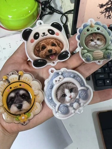 宠物3D浮雕树脂定制钥匙扣纪念