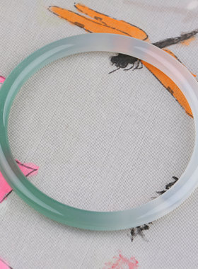 真玉良缘山水一半玉髓俏色美人条