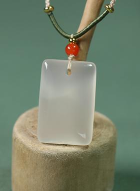 冷淡风无事牌冰透天然玉髓情侣款