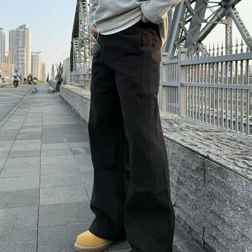 22TREE美式复古休闲裤男春夏高街cieanfit百搭显高显瘦直筒拖地裤