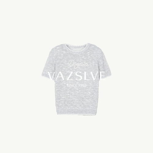 【VAZSLVE/全新奢品】捡漏刺绣百搭针织T恤HBZ425