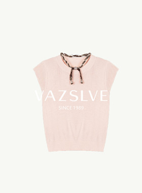 【VAZSLVE/全新奢品】捡漏法式丝巾短袖显瘦百搭T恤HBZ426