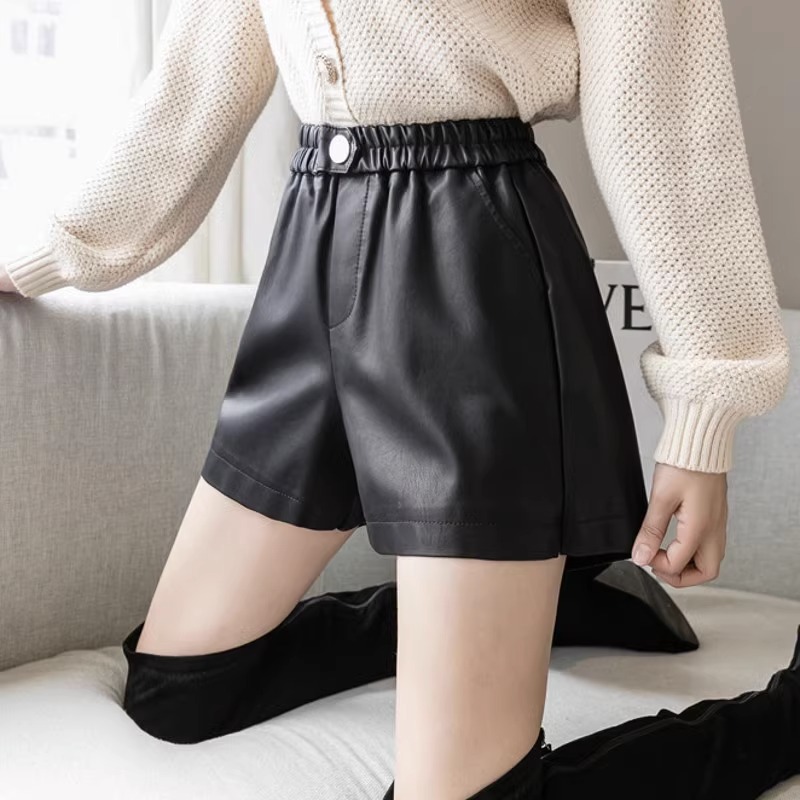 高腰通勤a字靴裤双钻显瘦