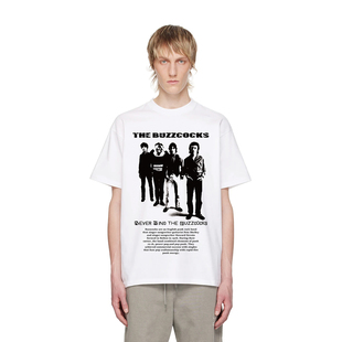 PUPILTRAVEL 复古短袖男vintage英伦人像印花boxy短宽潮牌t恤女