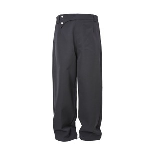 PUPILTRAVEL 垂感西裤男直筒阔腿cleanfit小众设计感百搭休闲长裤