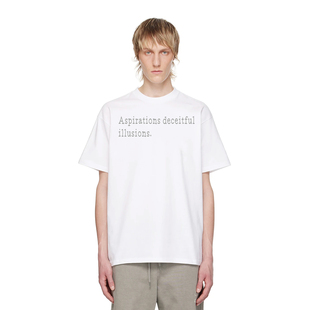 PUPILTRAVEL字母印花短袖男boxy潮牌宽松复古clean fit百搭t恤女