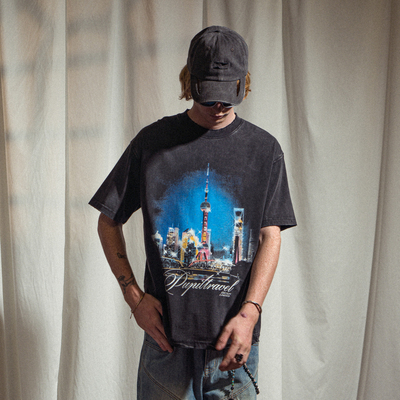 PUPILTRAVEL潮牌短袖男水洗复古