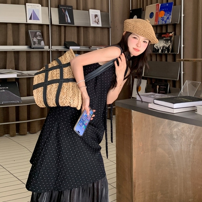 现货2026新款夏季波点吊带连衣裙女连衣裙8623p115K168