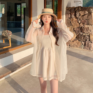 现货2025年买家秀褶皱面料超薄防晒吊带连体裤ZB0661059P125K178,女装连衣裙,杭阁服饰