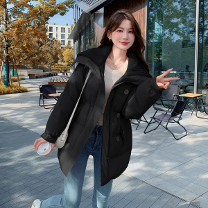 超好看羽绒服女新款2024粉色收腰修身轻薄冬季小个子韩系甜美外套图片
