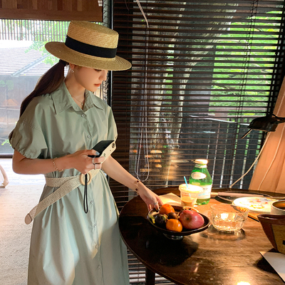 现货26年新款主推气质衬衫连衣裙送腰带1058-P115K168