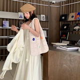 现货2025新款夏季立体花朵吊带裙加防晒外套8625p145K208，女装连衣裙，杭阁服饰