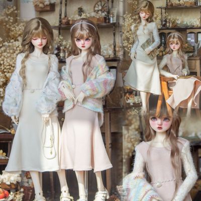 3分大女4分娃衣双色外衫针织裙