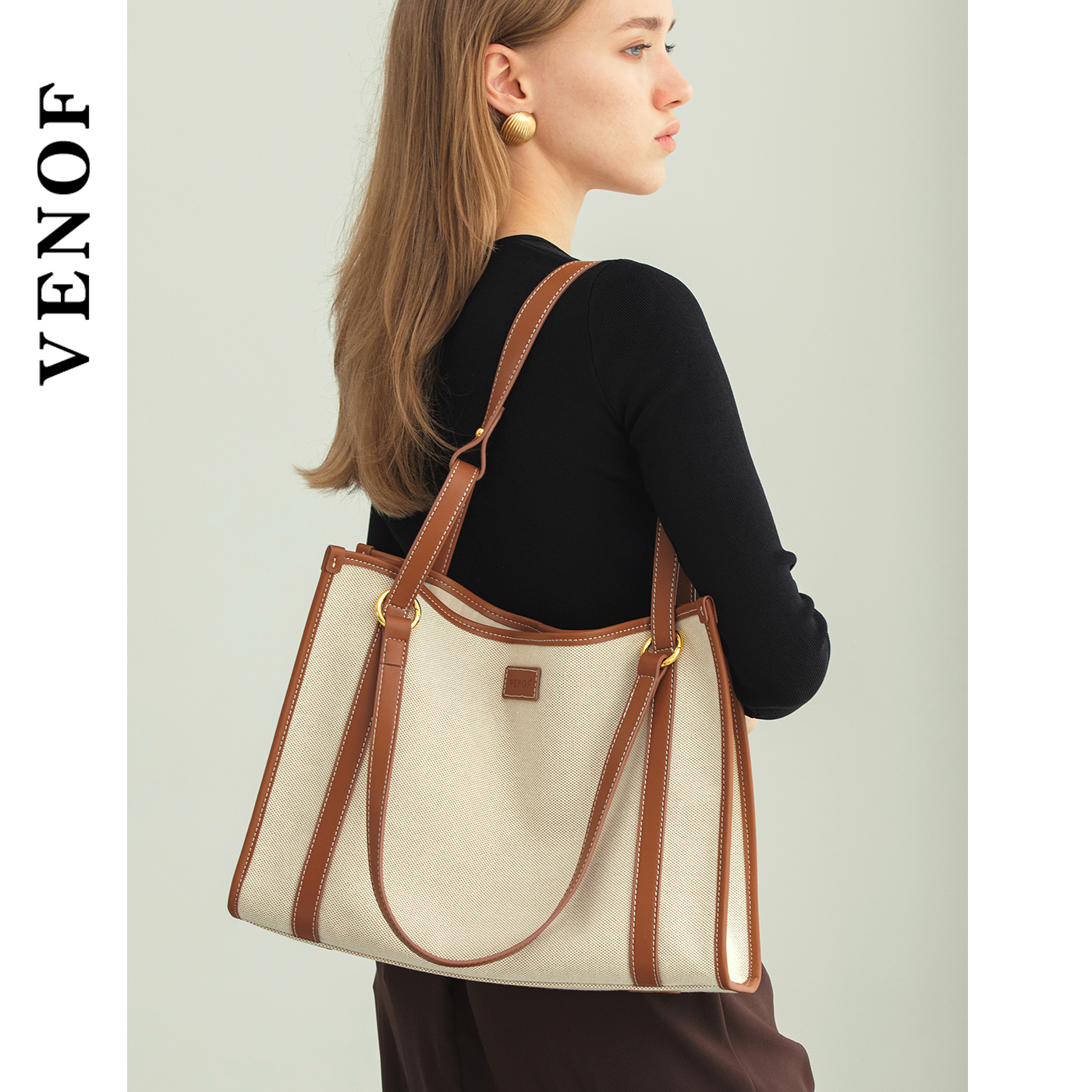 大容量维洛芬帆布包托特包