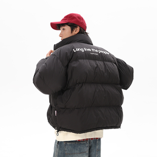 TSAS 国潮牌新国标90白鸭绒冬季羽绒服加厚百搭短款印花情侣外套