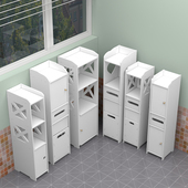 卫生间夹缝收纳柜落地角柜置物架浴室储物柜神器马桶边柜侧柜窄柜